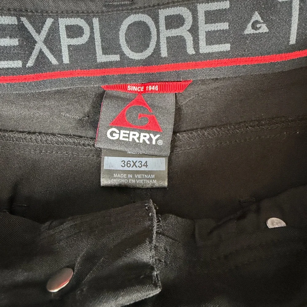 Gerry Explore the Possibilities Hiking Tech Stretch Black Pants‎ 36x34 Outdoor